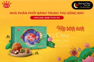 hộp bánh trung thu kinh đô xanh